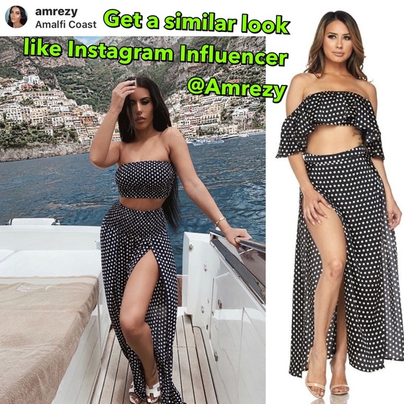 ☀️ Polka Dot Crop Top & Maxi Skirt Set - Picture 7 of 7